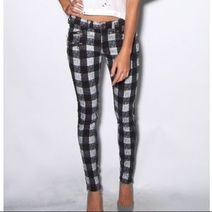 Rag & Bone Tartan Skinny Jeans